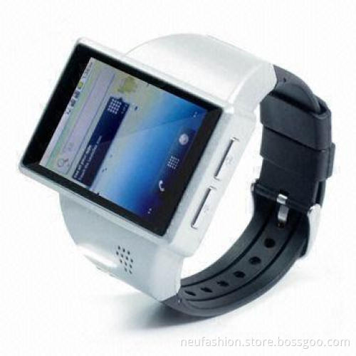Smart Watch Mobile Phone with GPS/G-sensor/Google's Android 2.2/4GB ROM/2GB RAM/Up to 32GB Capacity